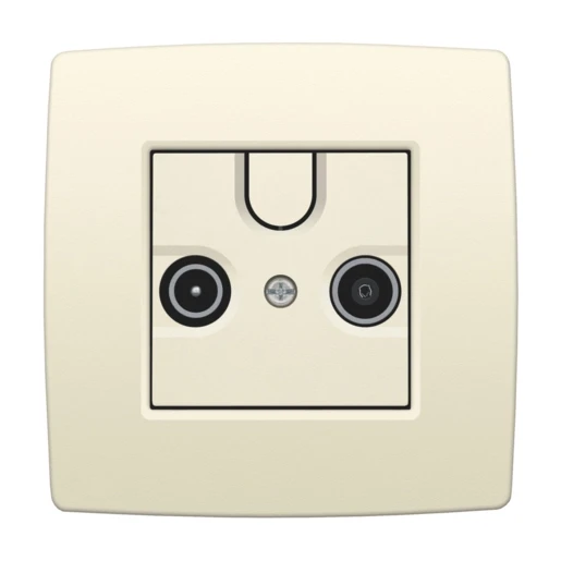 Niko Centraalplaat aansluiting TV Centraalplaat 2 connectoren Zonder label beige 100-69593