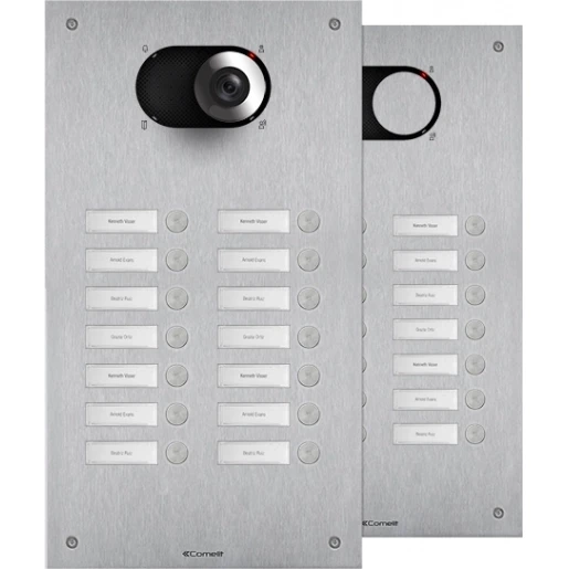 Comelit Switch Deurbelpaneel 2 rijen 14 beltoetsen RVS IP54 Inbouw (stucwerk) IX0214