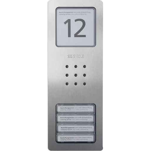 Siedle Audio deurstation compact 4 beltoetsen RVS IP54 Opbouw 210008735-00