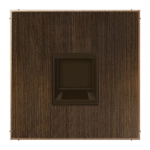 Jung LS range Centraalplaat- (onderdeel) afdekking Modular-Jack 1 connector MetaalZonder label messing ME1969-1WEAT
