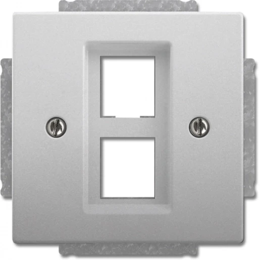 ABB Busch-Jaeger Centraalplaat Basiselement met centrale afdekplaat 2 connectoren Zonder label RVS 2CKA001753A0395