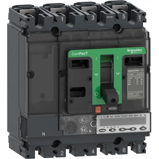 Schneider Electric NSX250R 200KA AC 3P 220A 6.2EM