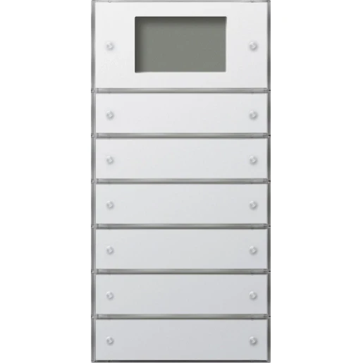 Gira F100 KNX tastsensensor plus KNX 6-voudig wit inbouw IP20 RAL 9010 2046112