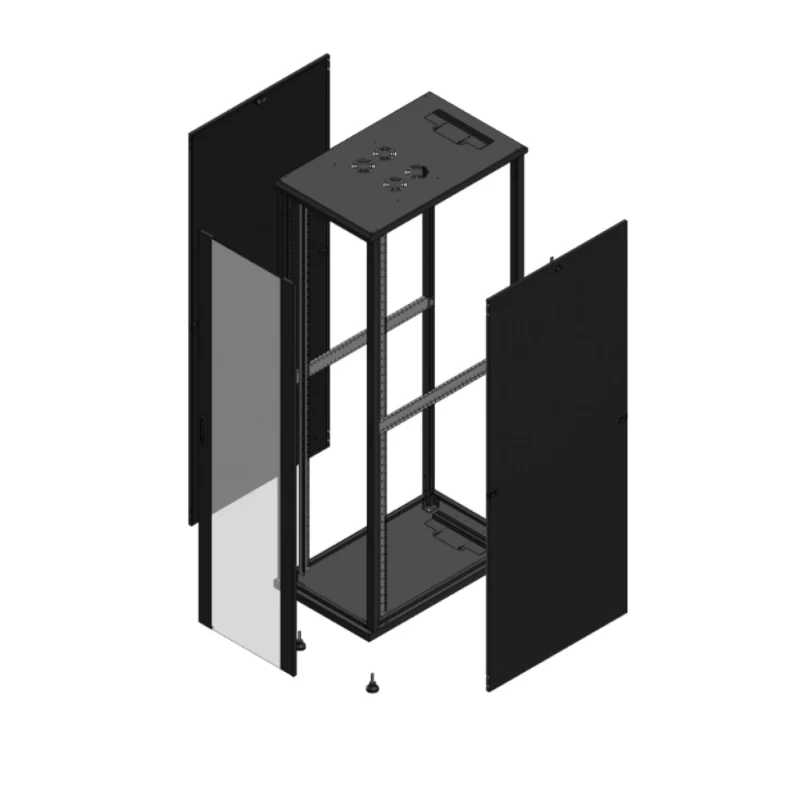 Gigamedia Vloer patchkast AV enkel VER SP 19" 47HE 600x1000mm Zwart GGM 7047610PVSSP