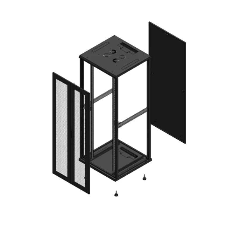 Gigamedia Vloer patchkast AV dubbel PER PAR EX 19" 42HE 800x800mm Zwart GGM 704288PPDPAREX