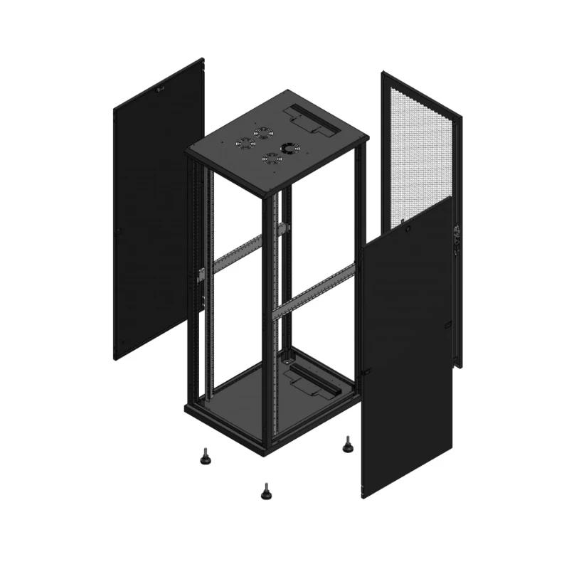 Gigamedia Vloer patchkast SP AR enkel PER 19" 36HE 600x800mm Zwart GGM 703668SPPPS