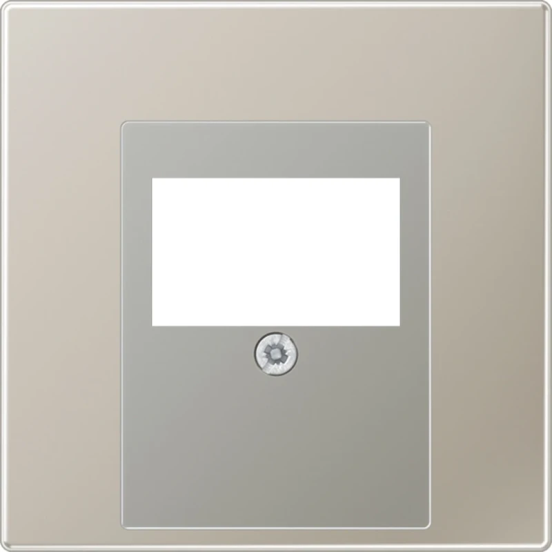 Jung LS range Afdekking edelstaal voor speaker aansluiting TAE 1 connector MetaalZonder label RVS ES2969T