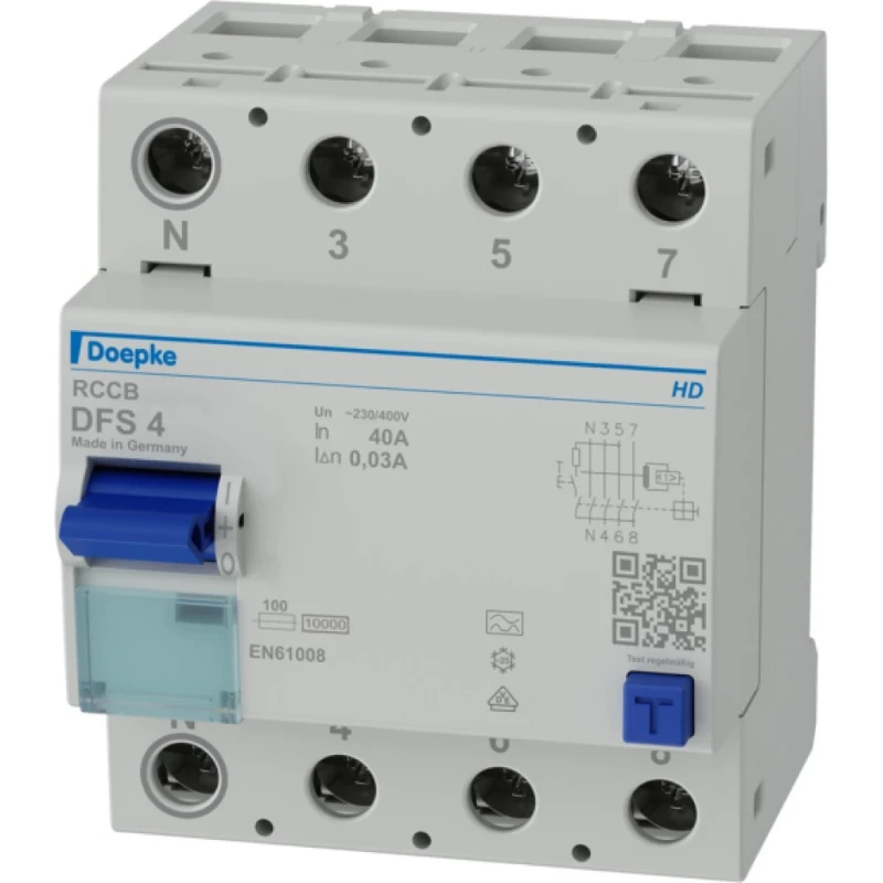 Doepke DFS4 Aardlekschakelaar HD 4p 40A 0.03A type A 09134901HD