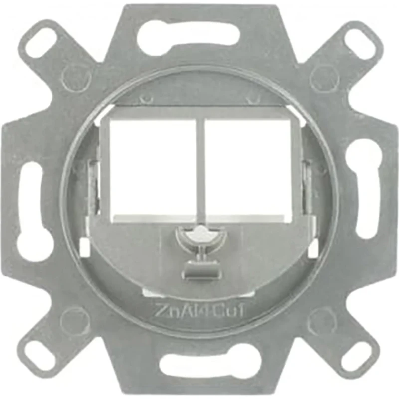 ABB Busch-Jaeger Communicatieadapter Keystone Modular Jack 2-voudig zilver