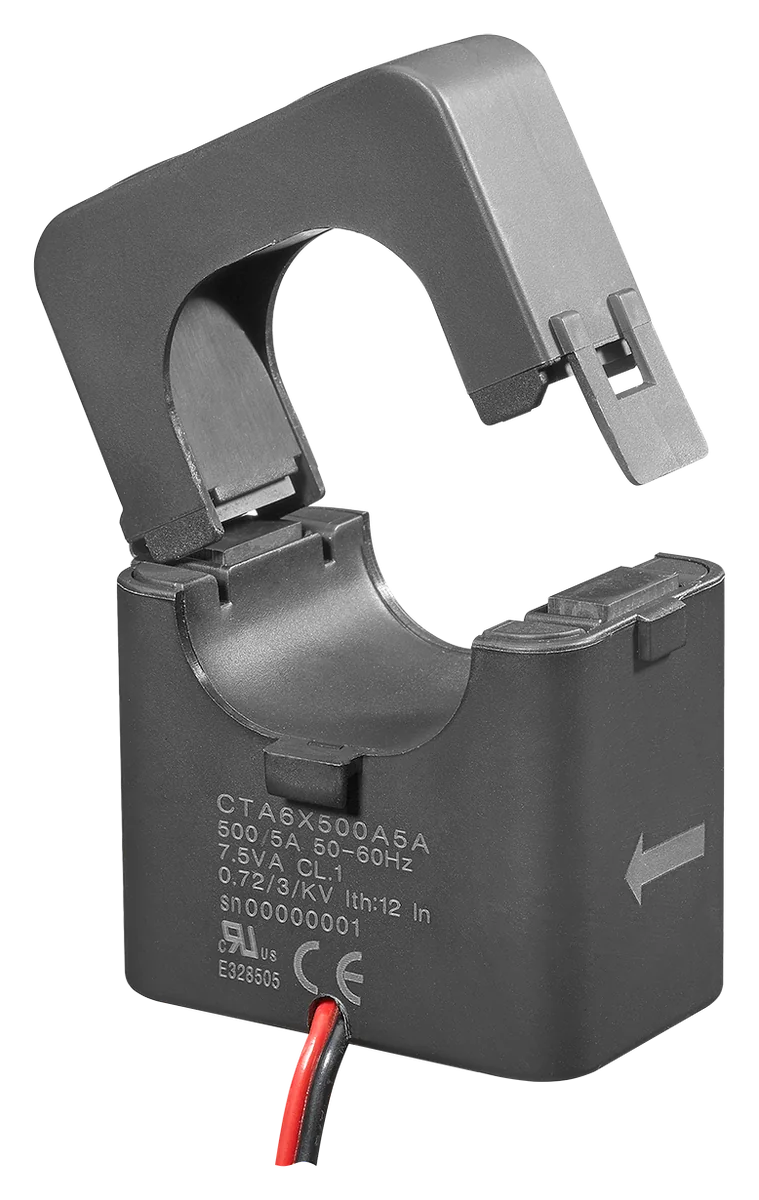 Carlo Gavazzi Accessoire CTA6X600A5A Stroomtrafo, 600A / 5A, 1 meter kabel, 3 nodig per energiemeter