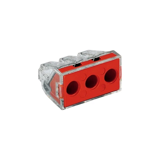 Wago Lasklem 3-voudig 6mm2 transparant
