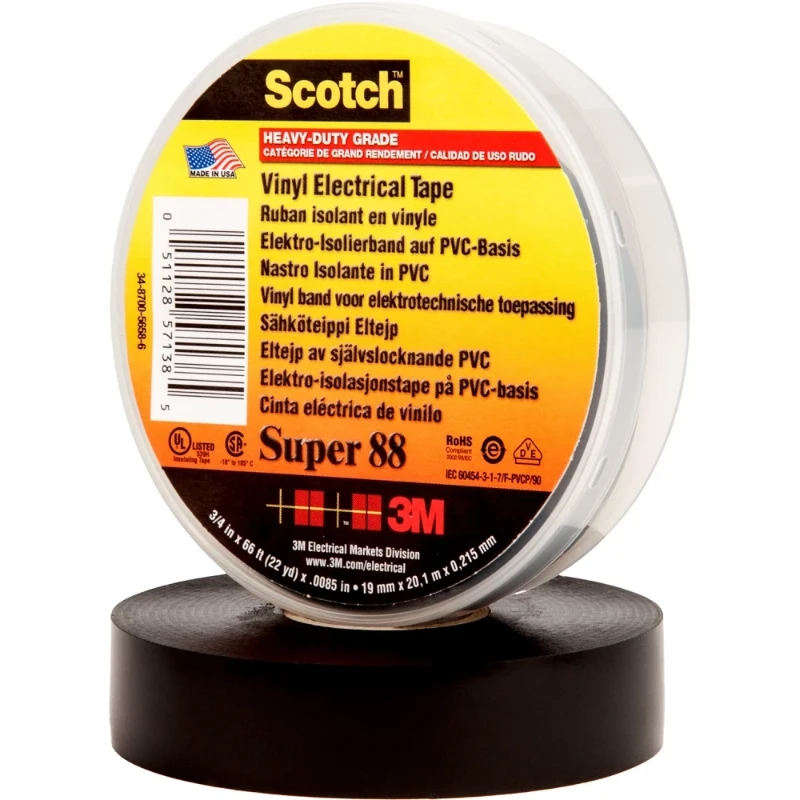 3M Scotch vinyl zelffuserende tape 19mmx20m pvc zwart 80610833867