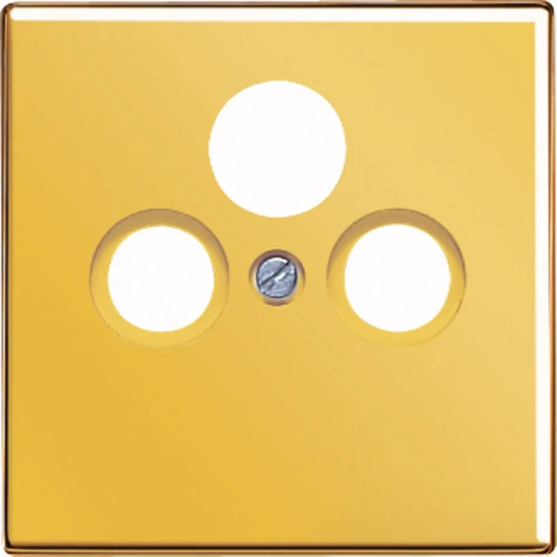 Jung LS range Afdekking voor CAI-contactdozen Satelliet 1 connector MetaalZonder label goud GO2990SAT