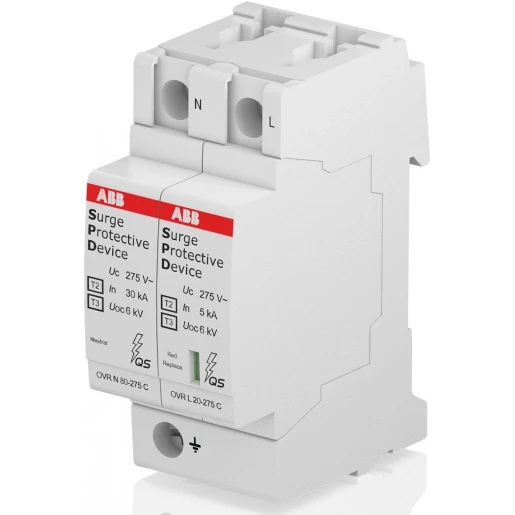 ABB Overspanningsbeveiliging Type 2 1P+N Cardridge vervangbaar