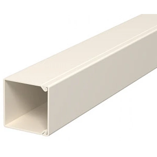 OBO WDK wandkanaal / plafondkanaal 2000x25x25mm PVC Bodemperforatie met deksel wit RAL 9001 6026427