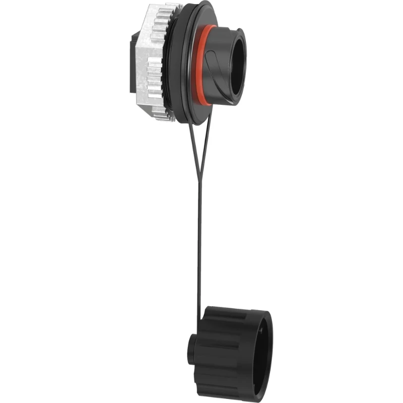 Panduit INDUSTRIALNET CATEGORY 6 RJ45 8-POSITION 8-WIRE UTP INDUSTRIAL BULKHEAD COUPLER F/F IP66 WITH PROTECTIVE COVER.
