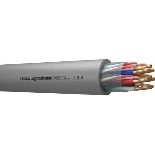 Draka 3400 B2ca signaalkabel Grijs 8x2x0,8mm