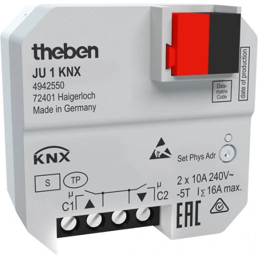 Theben KNX INBOUW JALOEZIEACTOR 1 KANAAL