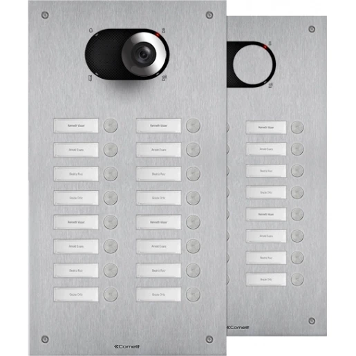 Comelit Switch Deurbelpaneel 2 rijen 16 beltoetsen RVS IP54 Inbouw (stucwerk) IX0216