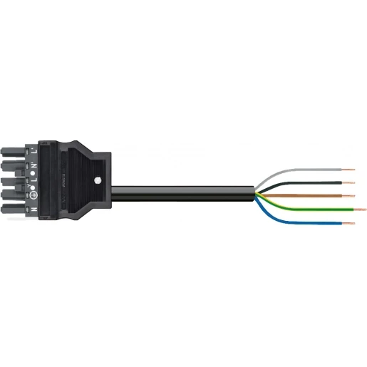 Wago SERIE 771 Patchkabel gebouwinstallatie 5p Contrastekker (female) Vrij kabeluiteinde 4000mm