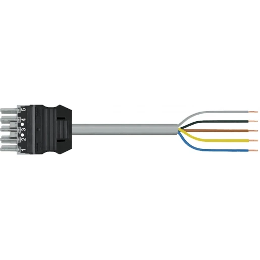 Wago SERIE 771 Patchkabel gebouwinstallatie 5p Contrastekker (female) Vrij kabeluiteinde 1000mm