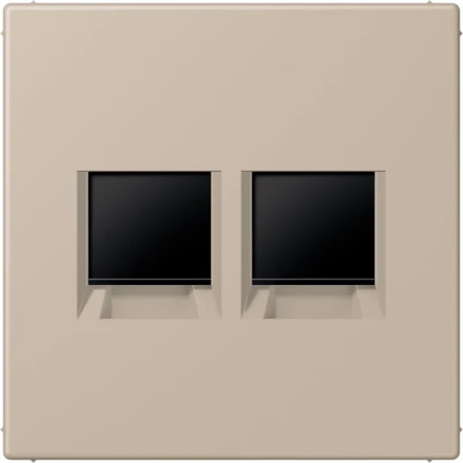 Jung LS range Afdekking centraalplaat AMP Radiall LC32142 Modular-Jack 2 connectoren Zonder label LC1969-2WE243
