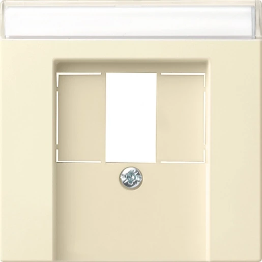 Gira System 55 afdekking tk usb TAE Centraalplaat Met label wit 087601