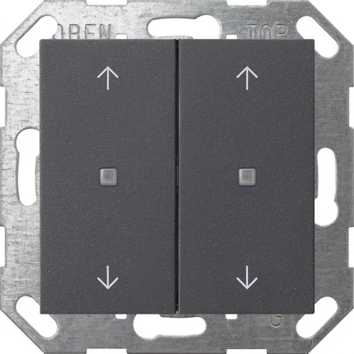 Gira KNX drukc. wip 2-v pijlen System 55 antraciet