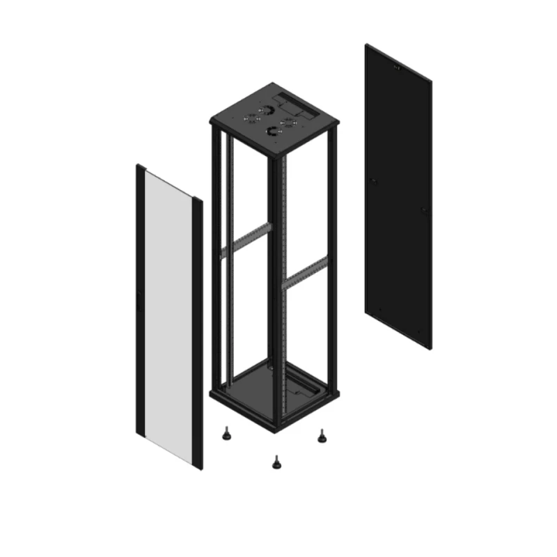 Gigamedia Vloer patchkast AV enkel VER PAR EX 19" 47HE 600x600mm Zwart GGM 704766PVSPAREX