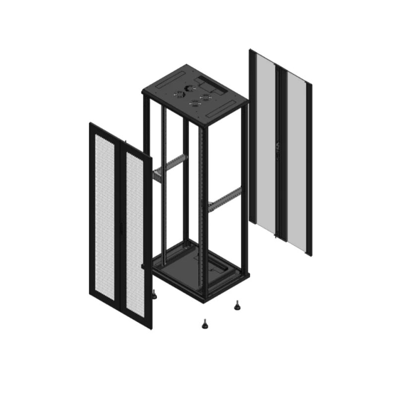 Gigamedia Vloer patchkast AV dubbel PER AR dubbel VER EX 19" 42HE 800x600mm Zwart GGM 704286PPDPVDEX