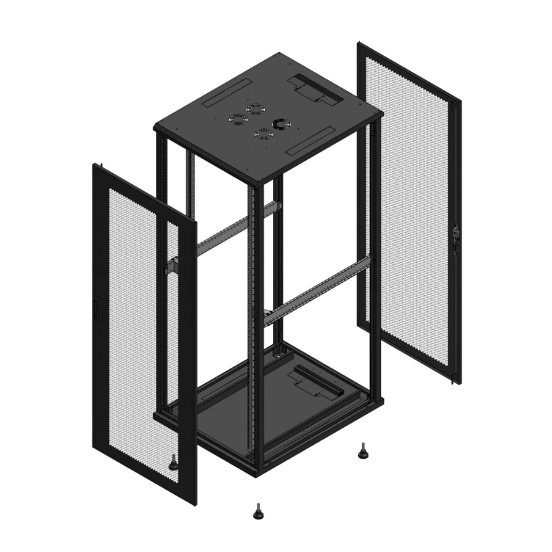 Gigamedia Vloer patchkast AV enkel PER AR enkel PER EX 19" 42HE 800x1000mm Zwart GGM 7042810PPSPPSEX