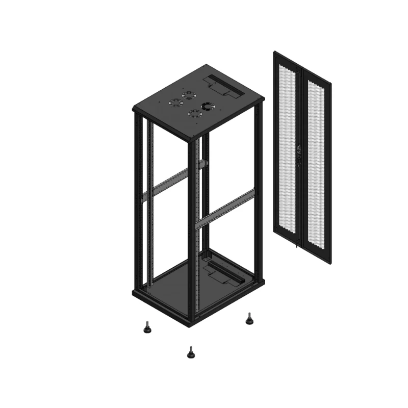 Gigamedia Vloer patchkast SP AR dubbel PER EX 19" 36HE 600x800mm Zwart GGM 703668SPPPDEX