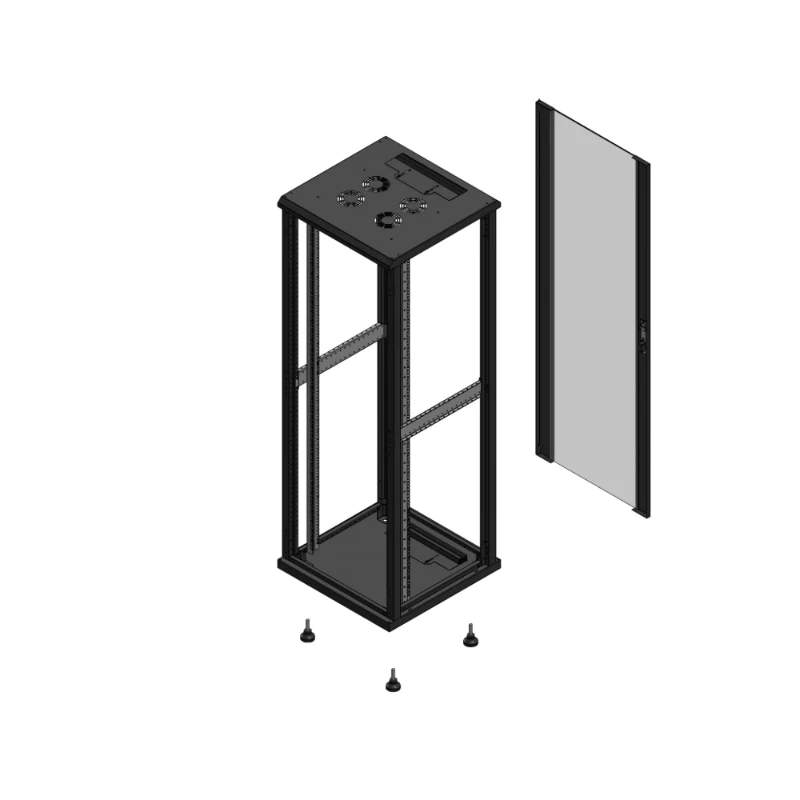 Gigamedia Vloer patchkast SP AR enkel VER EX 19" 36HE 600x600mm Zwart GGM 703666SPPVSEX