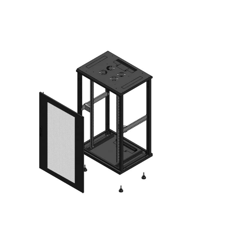 Gigamedia Vloer patchkast AV enkel PER SP EX 19" 26HE 800x600mm Zwart GGM 702686PPSSPEX