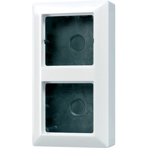 Jung AS range opbouwkap a500 2-voudig wit Horizontaal en verticaal AS582AW