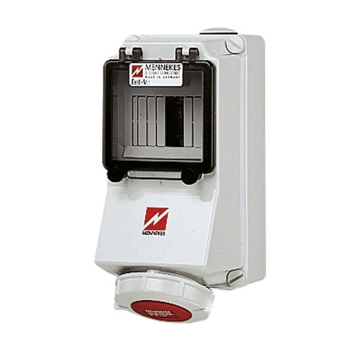 Mennekes WCD 32A5P 6H400V met automatenrail IP67