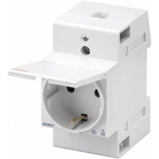 Gewiss 90 wandcontactdoos moduledrager wit 16A 250V AC randaarde (type f) GW96523