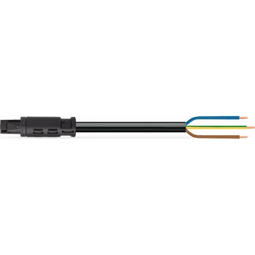 Wago Winsta Patchkabel gebouwinstallatie 3p Contrastekker (female) Vrij kabeluiteinde 5000mm