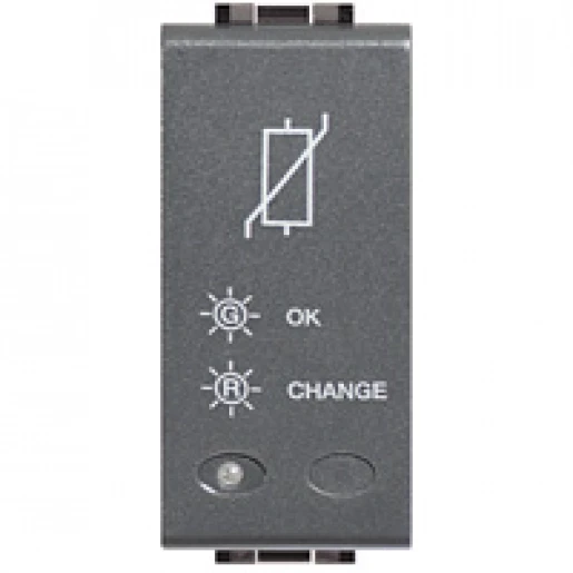 Bticino OVERSPANNINGSBEVEILIGING LIVING LIGHT 1P 1MODULE ANTRACIET
