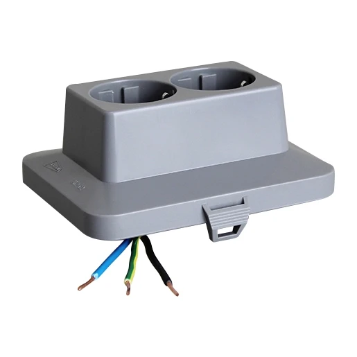 Attema AK2-C2 Deksel met tweevoudige contactdoos grijs (RAL 7037)