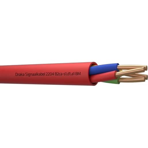 Draka 2200 BM B2CA signaalkabel 4x0,8mm Rood