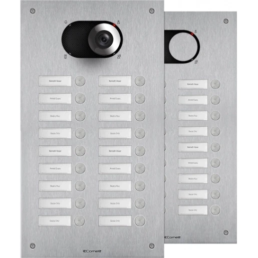 Comelit Switch Deurbelpaneel 2 rijen 18 beltoetsen RVS IP54 Inbouw (stucwerk) IX0218