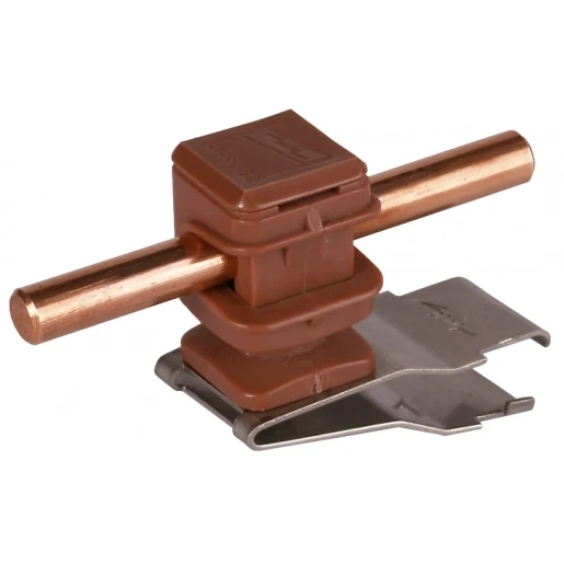 Dehn Roof cond.holder firstsnap stst with dehnsnap plastic brown h 16mm f.