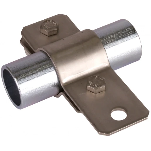 Dehn Earthing pipe clamp d 55mm with bore d 11mm stst