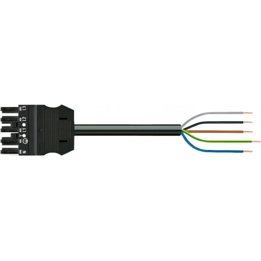 Wago SERIE 771 Patchkabel gebouwinstallatie 5p Contrastekker (female) Vrij kabeluiteinde 3000mm