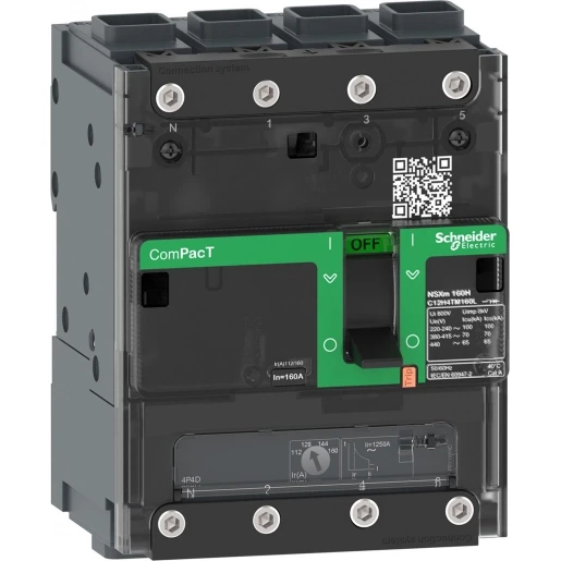 Schneider Electric NSXM100F 36KA AC 4P3D 80A TMD ELINK