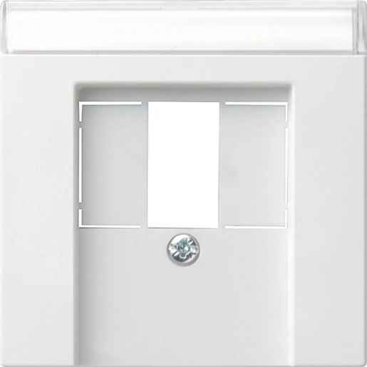Gira System 55 afdekking tk usb TAE Centraalplaat Met label wit 087603