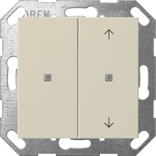 Gira KNX drukc. wip 2-v onbedrukt/pijlen System 55 cr.wit