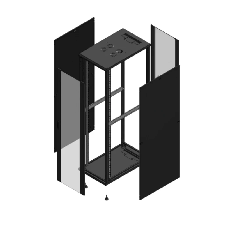 Gigamedia Vloer patchkast AV enkel VER AR enkel VER 19" 47HE 600x1000mm Zwart GGM 7047610PVSPVS