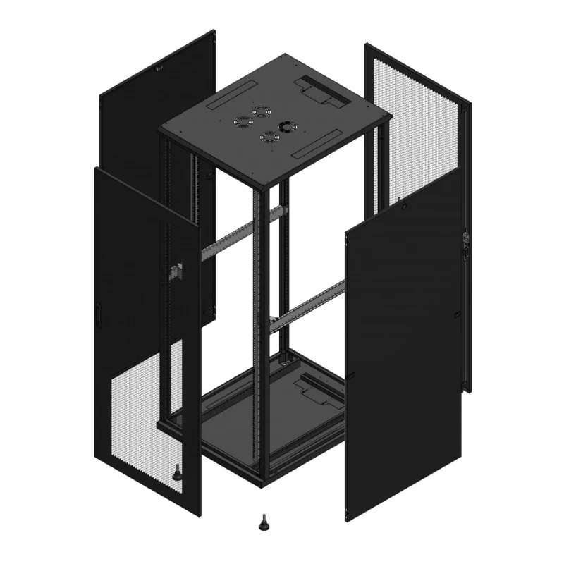 Gigamedia Vloer patchkast AV enkel PER AR enkel PER 19" 42HE 800x1000mm Zwart GGM 7042810PPSPPS